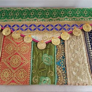 Upcycled vintage fabric clutch